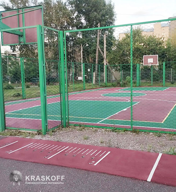 Профбетон Спорт – краска полимерная для покрытий из резиновой крошки на улице